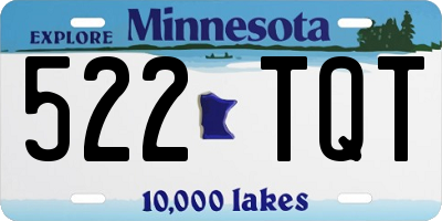 MN license plate 522TQT