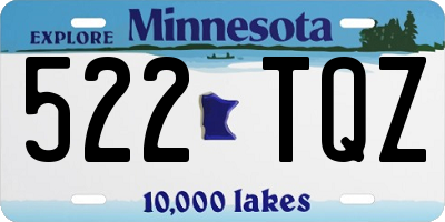 MN license plate 522TQZ