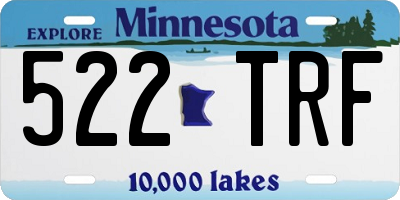MN license plate 522TRF