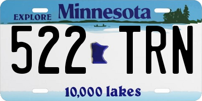 MN license plate 522TRN