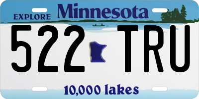 MN license plate 522TRU