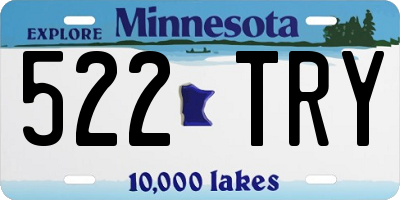 MN license plate 522TRY