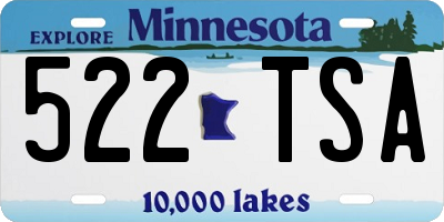MN license plate 522TSA