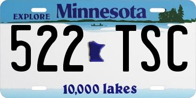 MN license plate 522TSC