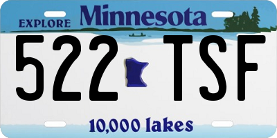 MN license plate 522TSF