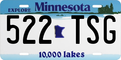 MN license plate 522TSG