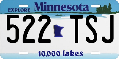 MN license plate 522TSJ