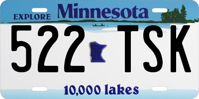 MN license plate 522TSK