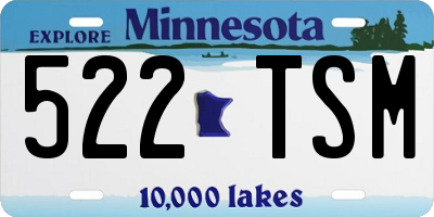 MN license plate 522TSM