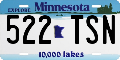 MN license plate 522TSN