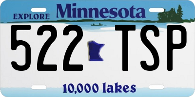 MN license plate 522TSP