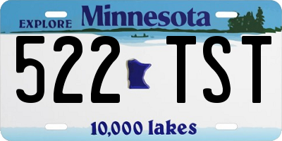 MN license plate 522TST