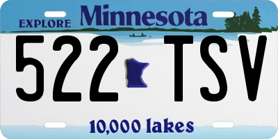 MN license plate 522TSV