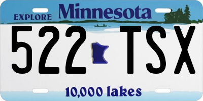 MN license plate 522TSX