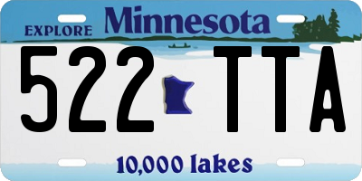 MN license plate 522TTA