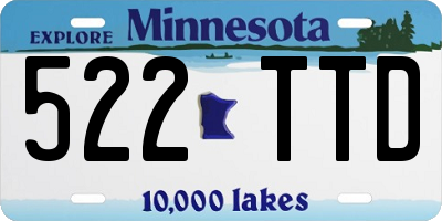 MN license plate 522TTD