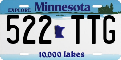 MN license plate 522TTG