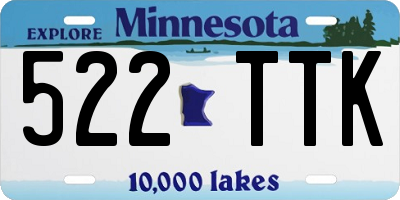 MN license plate 522TTK