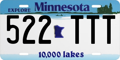 MN license plate 522TTT