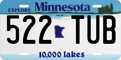 MN license plate 522TUB