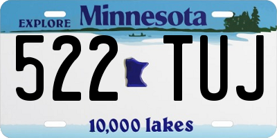 MN license plate 522TUJ