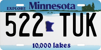 MN license plate 522TUK