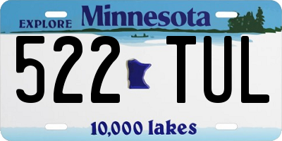 MN license plate 522TUL