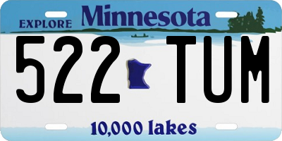 MN license plate 522TUM