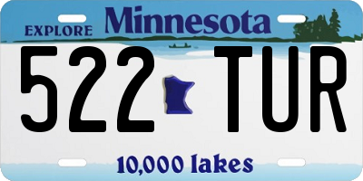 MN license plate 522TUR