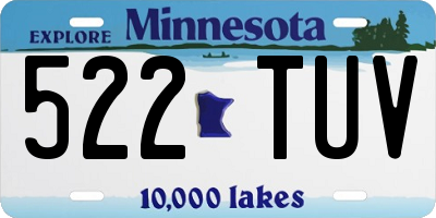 MN license plate 522TUV