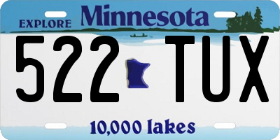 MN license plate 522TUX