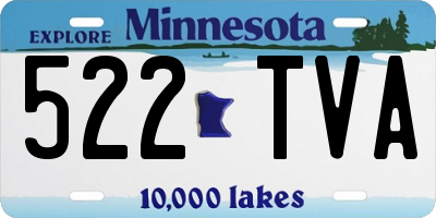 MN license plate 522TVA