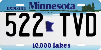MN license plate 522TVD