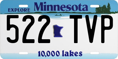 MN license plate 522TVP