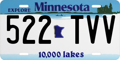 MN license plate 522TVV