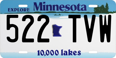 MN license plate 522TVW