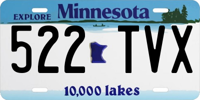 MN license plate 522TVX