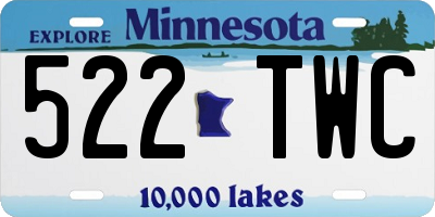 MN license plate 522TWC