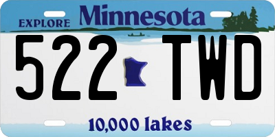 MN license plate 522TWD