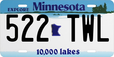 MN license plate 522TWL
