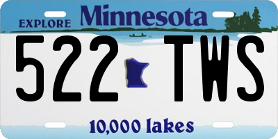 MN license plate 522TWS