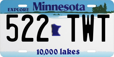 MN license plate 522TWT