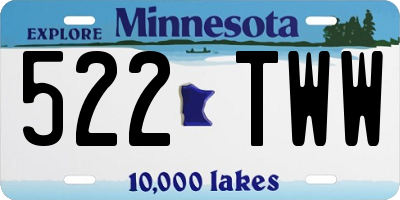 MN license plate 522TWW