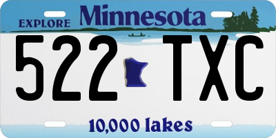MN license plate 522TXC