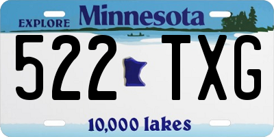 MN license plate 522TXG