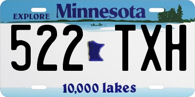 MN license plate 522TXH