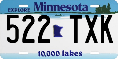 MN license plate 522TXK