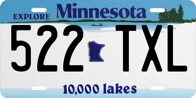 MN license plate 522TXL