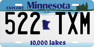 MN license plate 522TXM