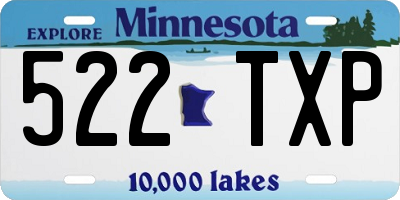 MN license plate 522TXP